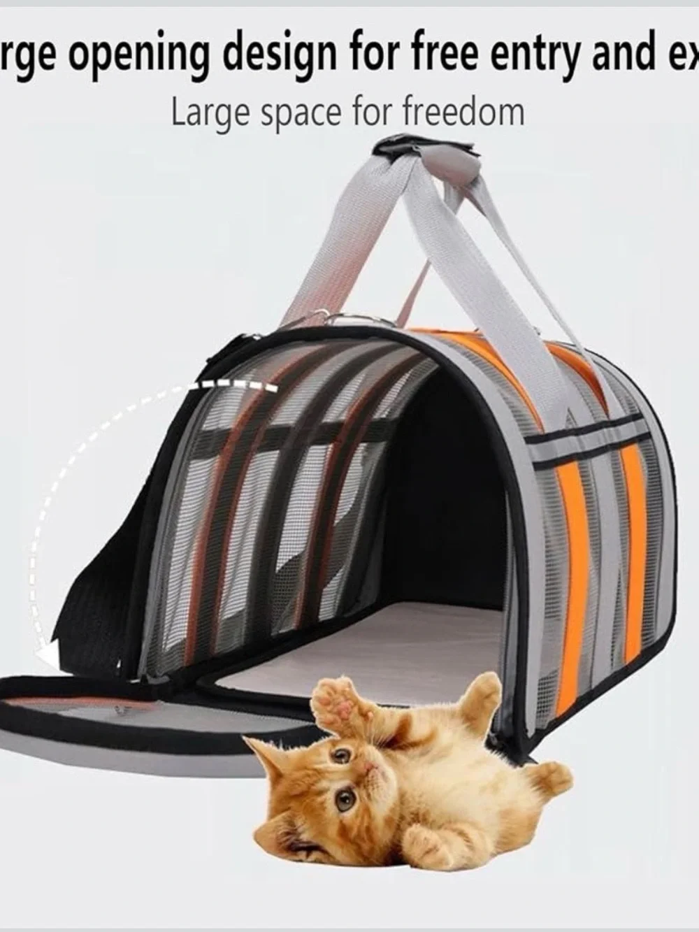Summer Cat Carrier Bag Soft-Sided Travel Ready Ventilated Mesh Secure Lock